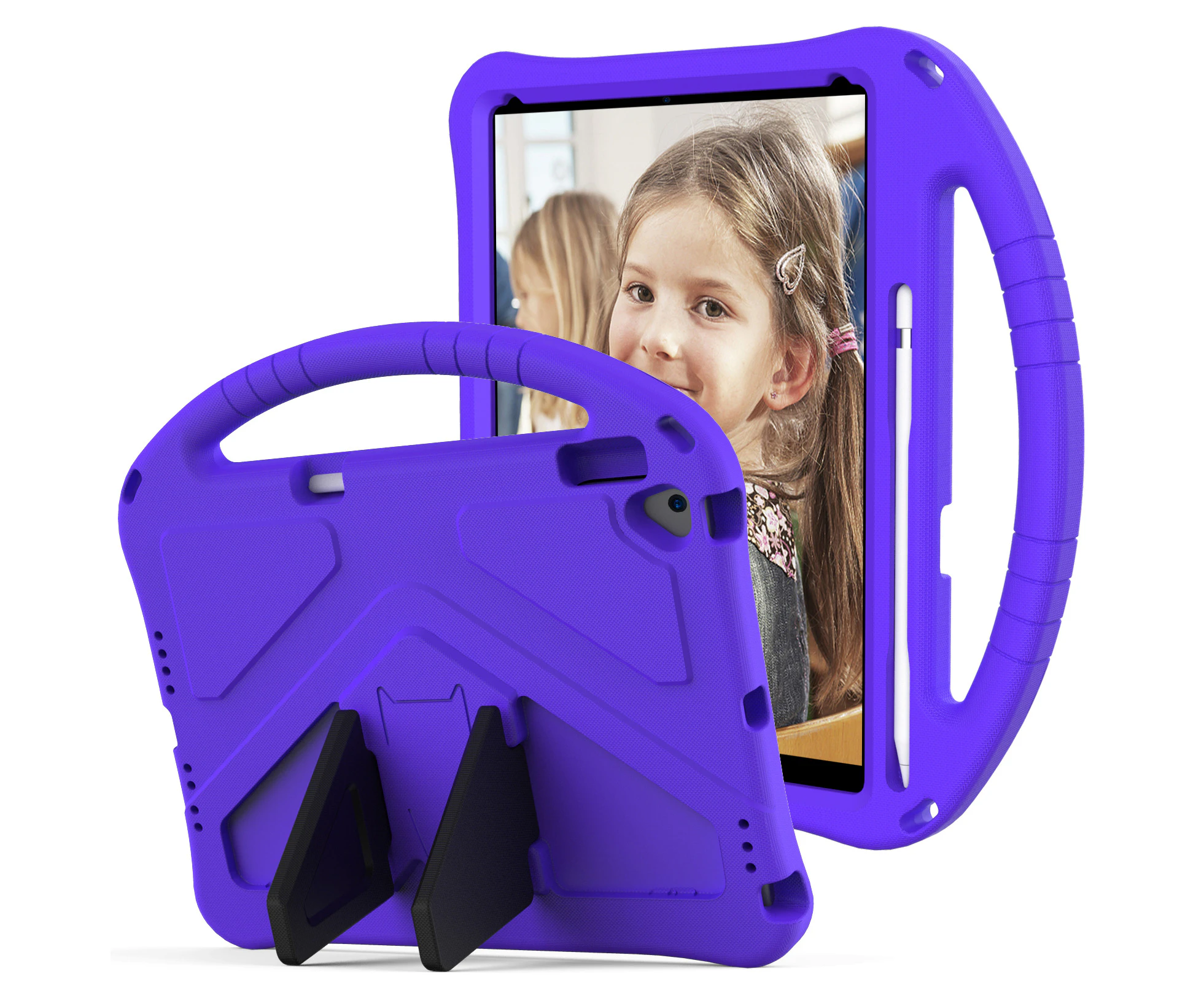 HCX iPad 10.2 inch  8th Gen 2020 / 7th Gen 2019 Case for Kids-Purple