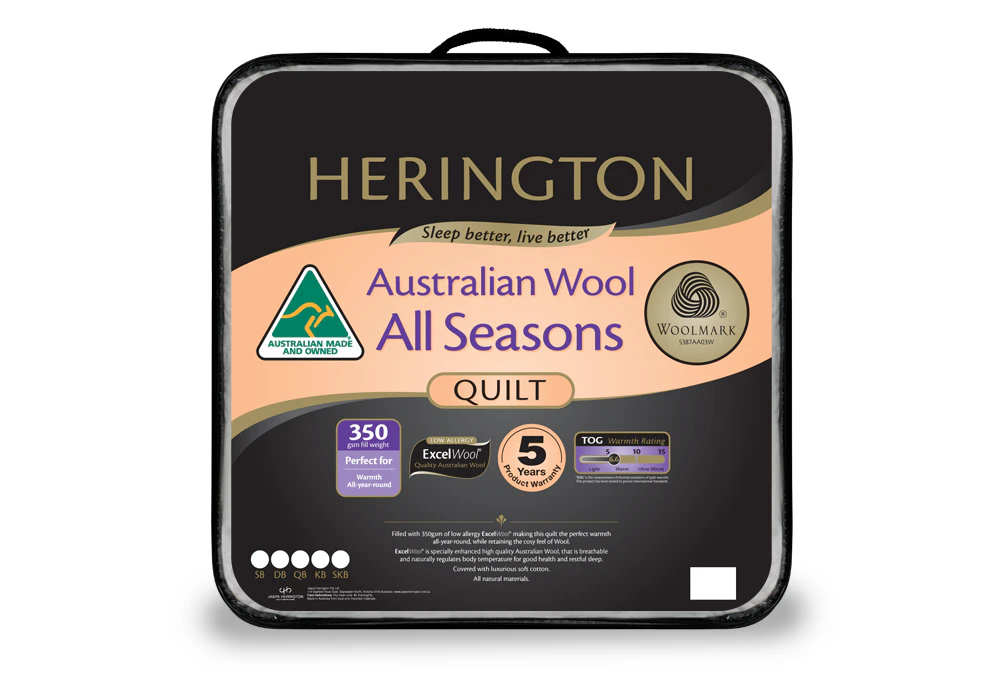 Herington 350GSM All Seasons Wool Quilt