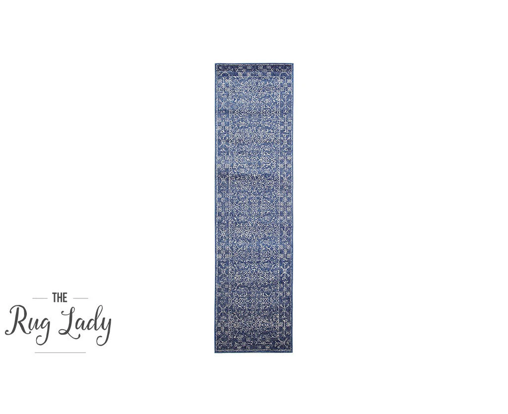 Awaken Navy Blue Hallway Runner