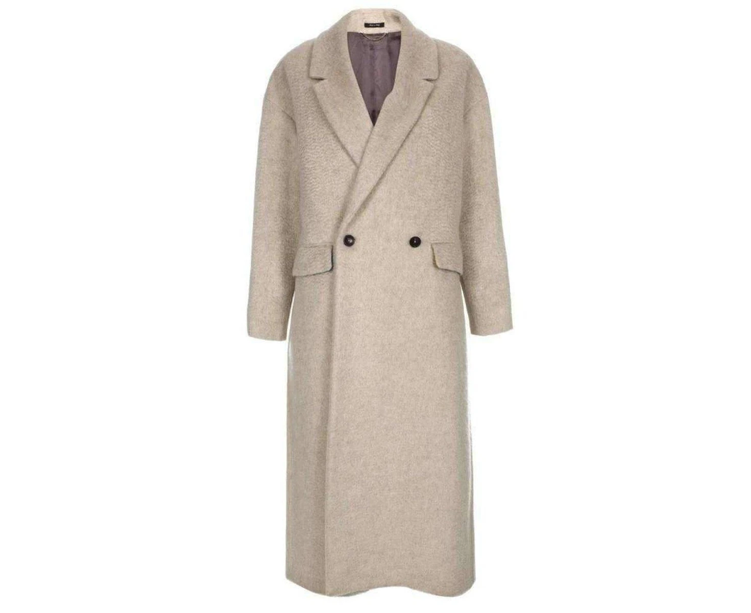 Paul Smith Grey Light Oversized Wool Mohair Coat