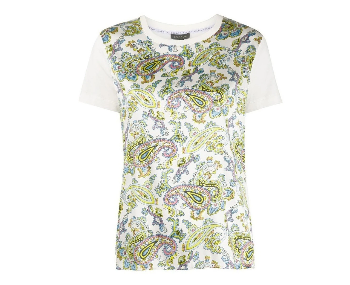 Escada Cotton and Silk Paisley T-shirt