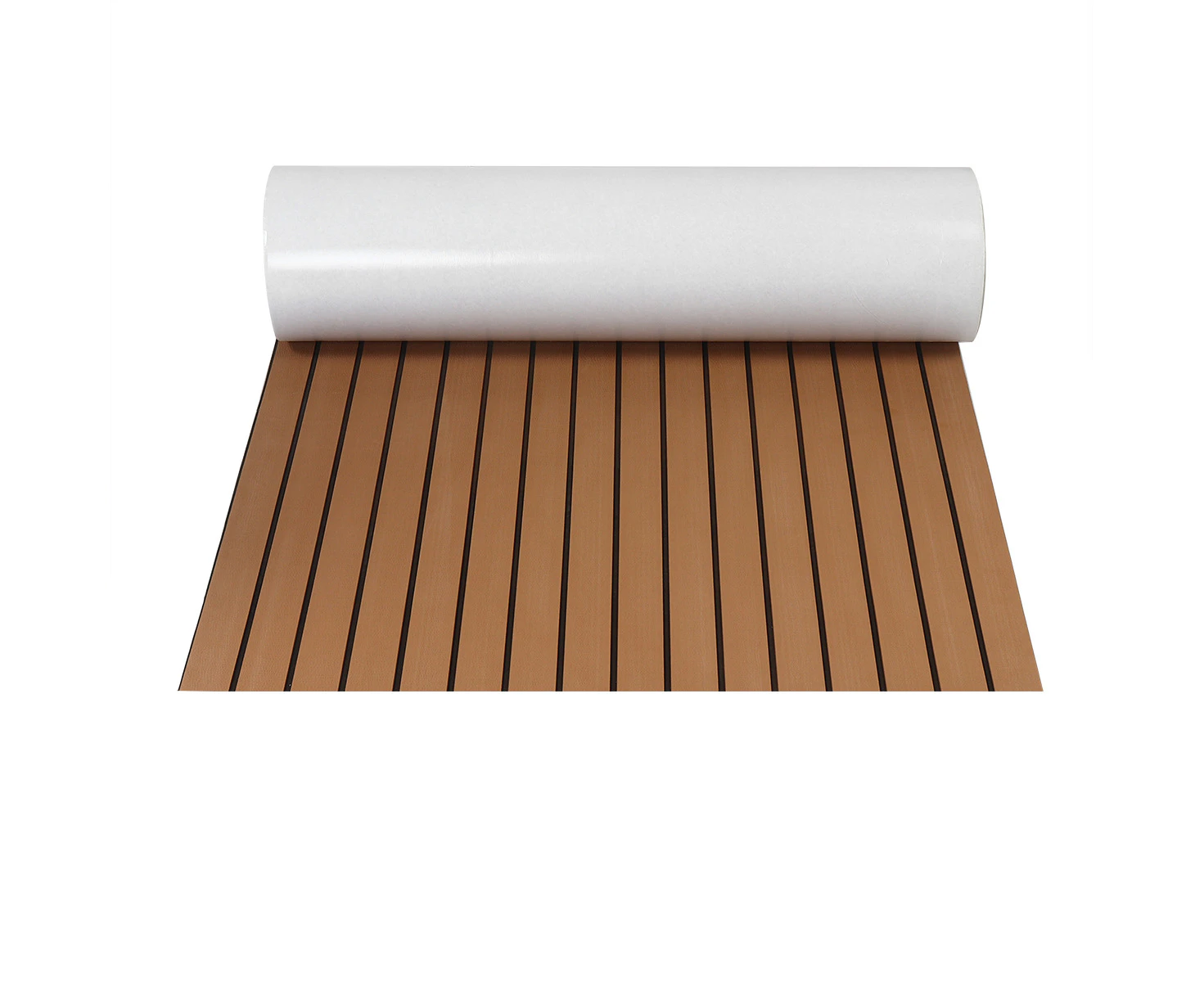 AUGIENB Marine Flooring Teak EVA Foam Boat Decking Sheet 240*90cm Self-Adhesive Brown