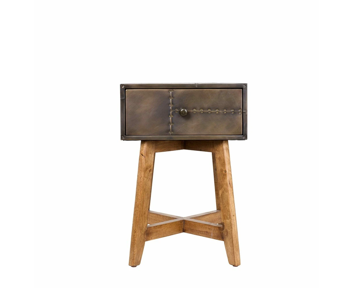 VICARIOUS | INDUSTRIAL BRASS SIDE TABLE