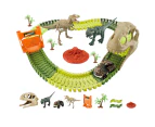 105Pcs Dinosaur Theme World Race Toy Dinosaur Track Train Set for Kids Gift