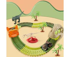 105Pcs Dinosaur Theme World Race Toy Dinosaur Track Train Set for Kids Gift