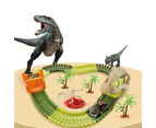 105Pcs Dinosaur Theme World Race Toy Dinosaur Track Train Set for Kids Gift