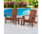 Outdoor Sun Lounge Beach Chairs Table Setting Wooden Adirondack Patio Chair Brown