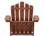 Outdoor Sun Lounge Beach Chairs Table Setting Wooden Adirondack Patio Chair Brown