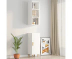 vidaXL Wall Cabinet High Gloss White 34.5x32.5x90 cm Engineered Wood