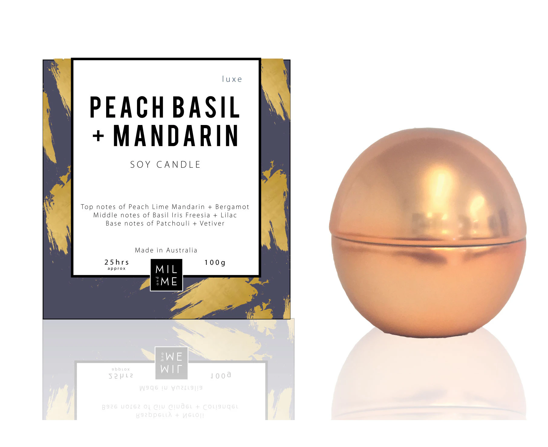 Mil + Me - Luxe Rose Gold Peach, Basil + Mandarin