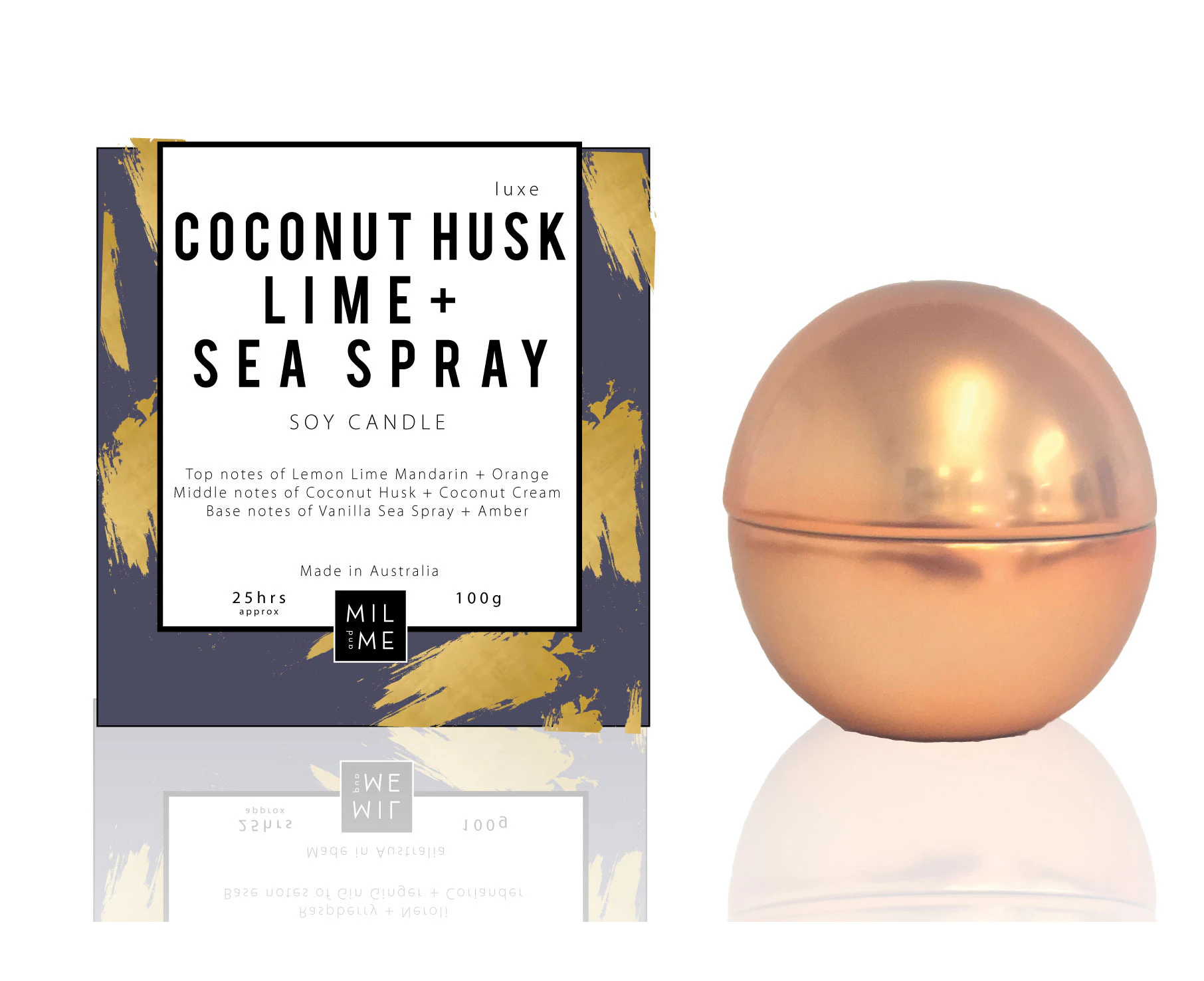 Mil + Me - Luxe Rose Gold Coconut Husk, Lime + Sea Spray