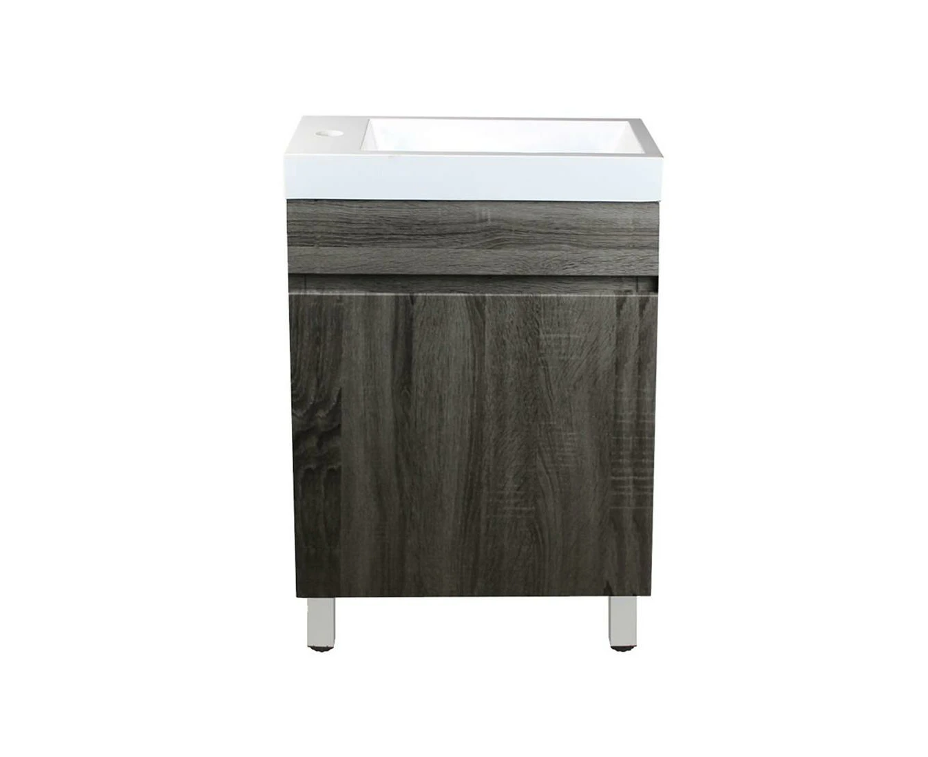 500mm Mini Bathroom Vanity Floor Vanity Dark Grey Freestanding Cabinet With Basin