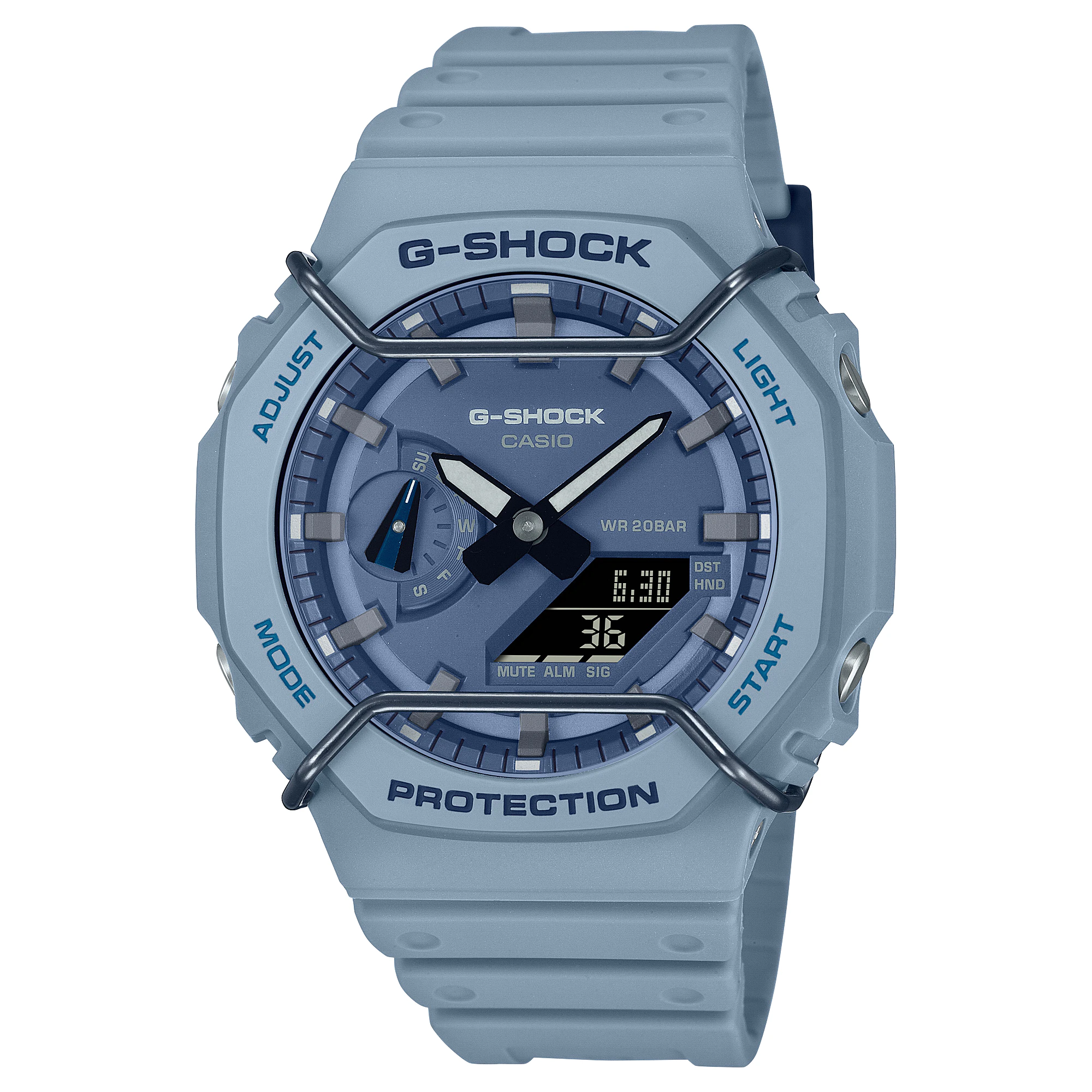 G-Shock CasiOak Face Protector Natural Blue GA2100PT-2A