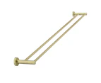 MEIR Round Brass Double Towel Rail - PVD Tiger Bronze - 900mm