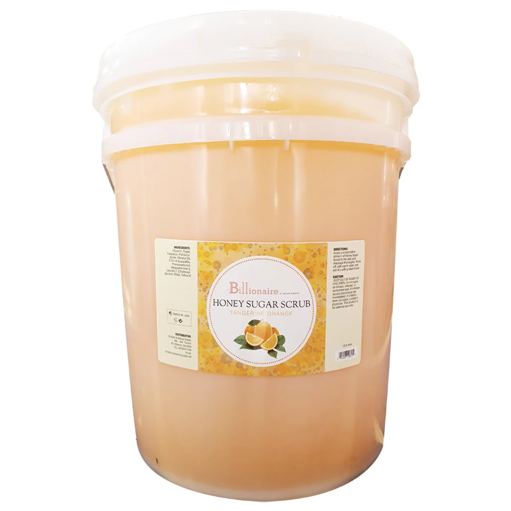 Billionaire - Honey Sugar Scrub - Tangerine Orange Nail Foot Pedicure 5 Gallons