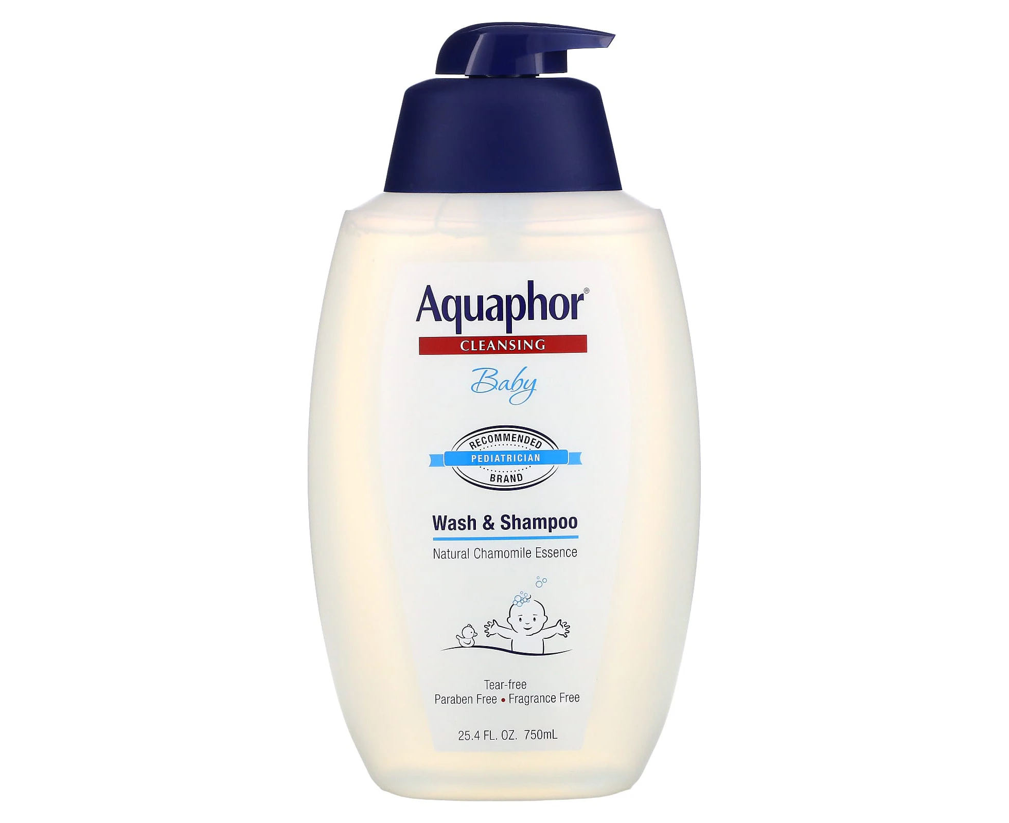 Aquaphor, Baby, Wash & Shampoo, Fragrance Free, 25.4 fl oz (750 ml)