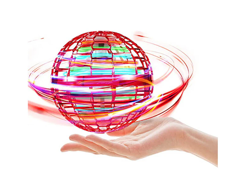 Momax  1 Pack Magic Flying Toy Ball Dynamic RGB Light Drop Resistant-Red