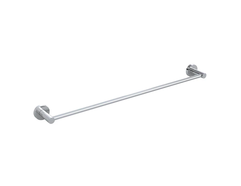 MEIR Round Stainless Steel Single Towel Rail - Chrome - 600mm