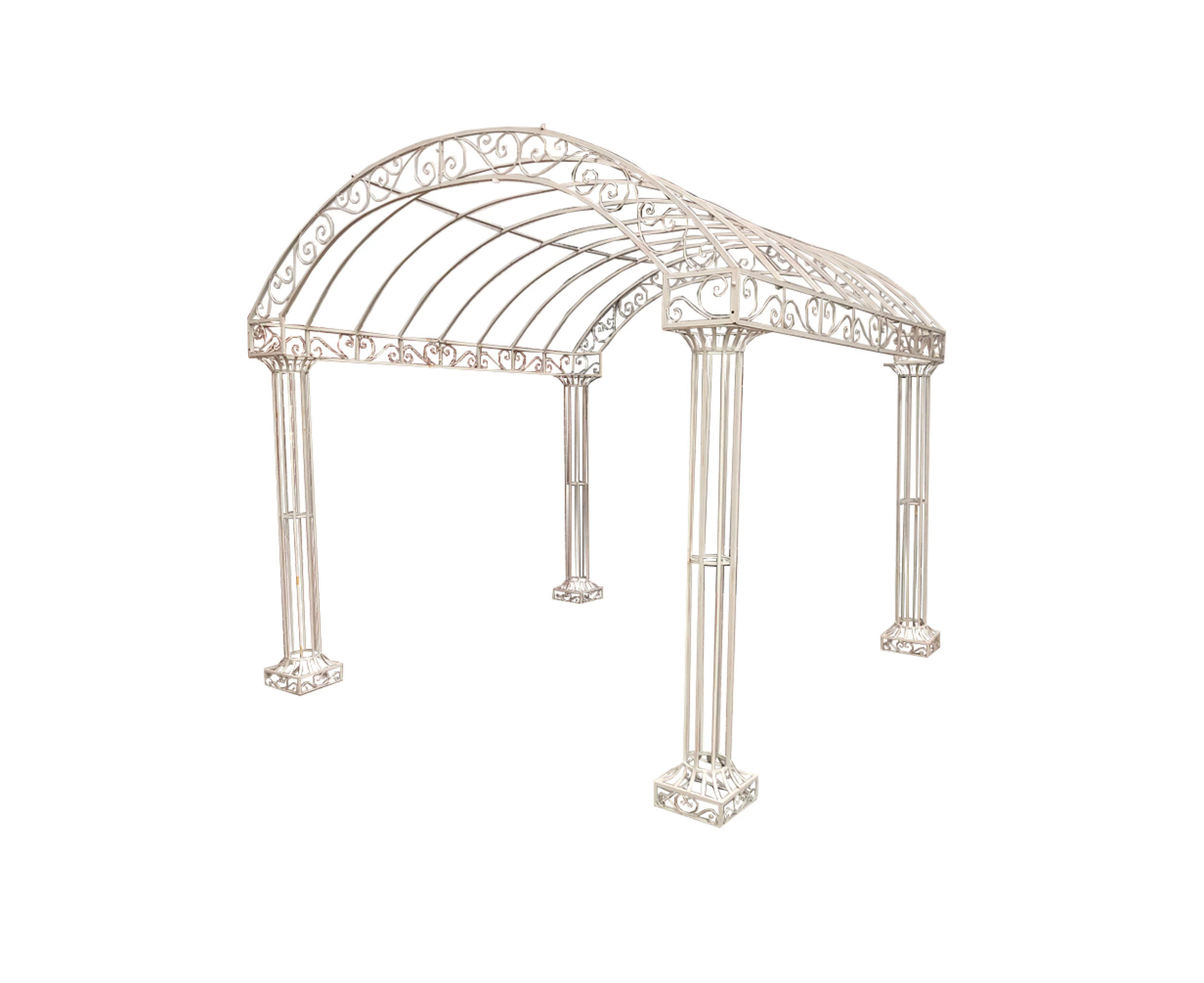 Garden Metal Gazebo, Pergola,Cream, Sturdy, Square