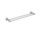 MEIR Round Stainless Steel Double Towel Rail - Chrome - 600mm