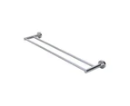 MEIR Round Stainless Steel Double Towel Rail - Chrome - 600mm