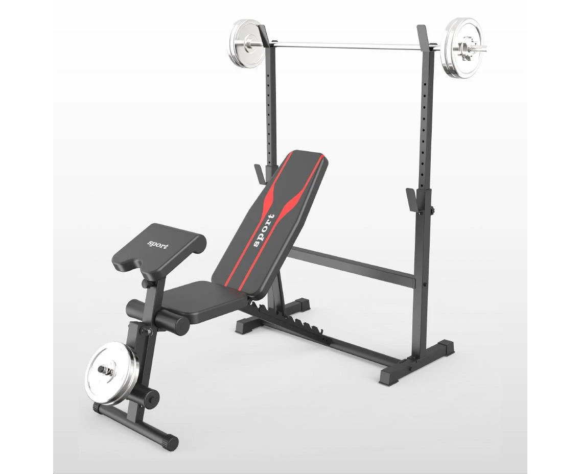 Blackhawk GYM Bench with Barbells Press Stand