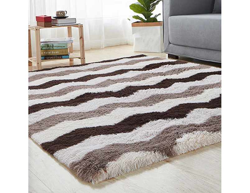 Floor Area Rug Bedroom Carpet Plush Abstract Modern Soft Living Room Shaggy Non-slip Mat - Style 1