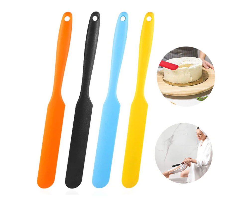 Daxstar 4 Pcs Reusable Silicone Spatula Hard Wax Sticks for Home Salon Body Use-A