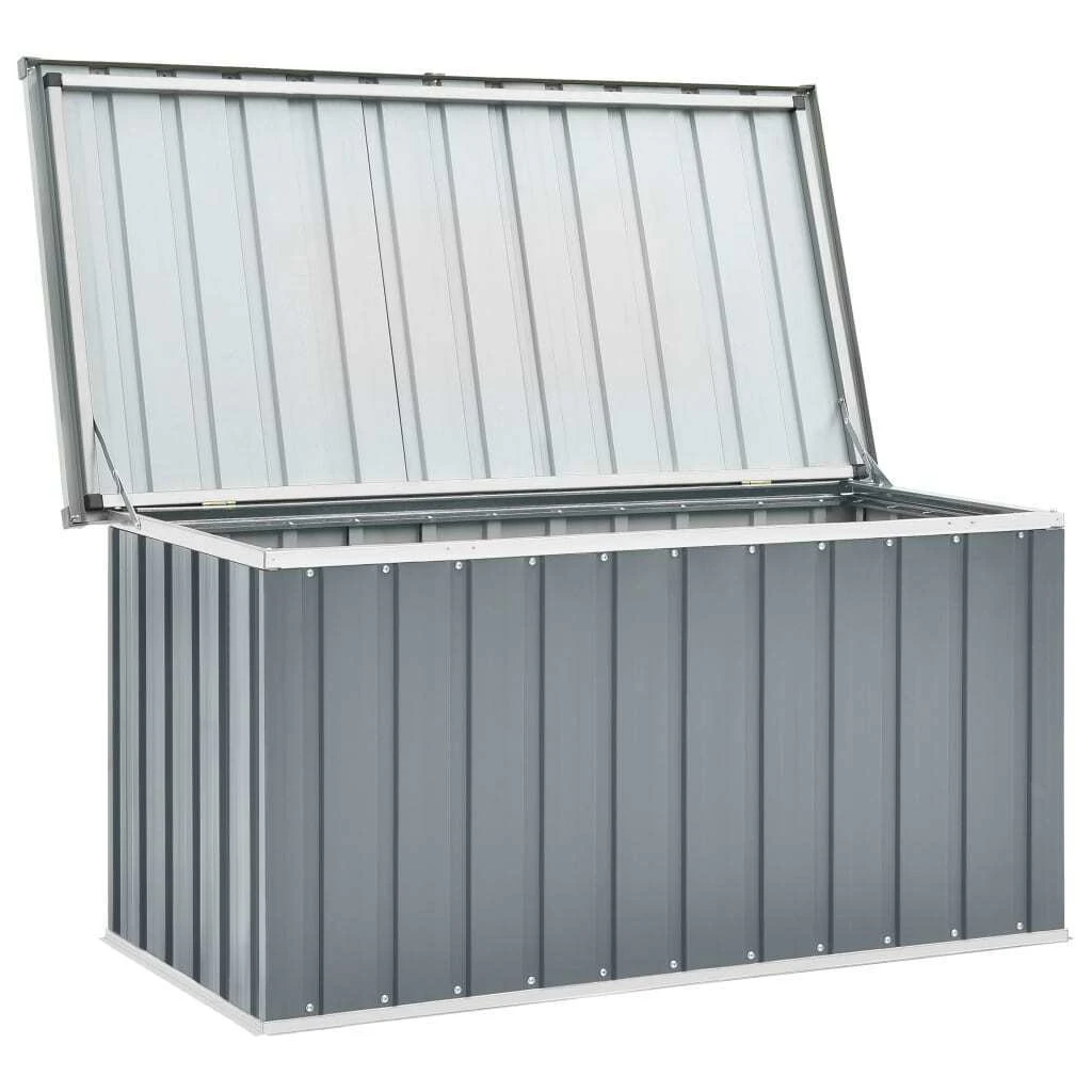 Outdoor Storage Chest Galvanized Steel Garden Patio Container Box Tool Shed 129x67x65cm