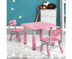 BoPeep Kids Table and Chairs Children Furniture Toys Play Study Desk Set Pink