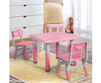 BoPeep Kids Table and Chairs Children Furniture Toys Play Study Desk Set Pink