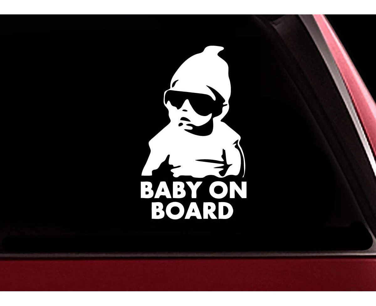 Hangover Baby on Board Sticker Safety Cool Car Window Vinyl Decal Sign White - White