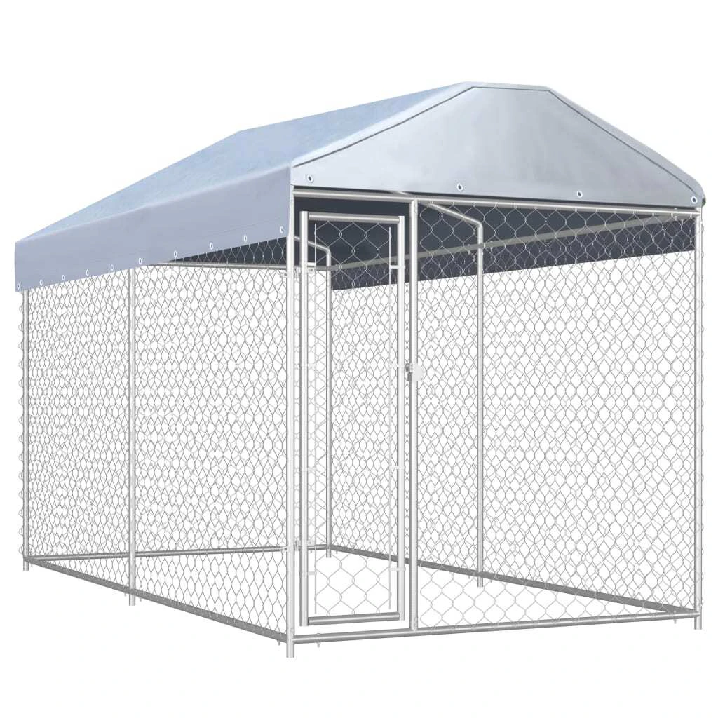 Dog Run Enclosure Chicken Cage Coop House Cat Hen Rabbit Hutch Ferret 3.8 x 1.9m