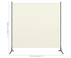 1 Panels Privacy Room Divider Partition Folding Foldable Screen Panel Iron Cream