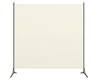 1 Panels Privacy Room Divider Partition Folding Foldable Screen Panel Iron Cream