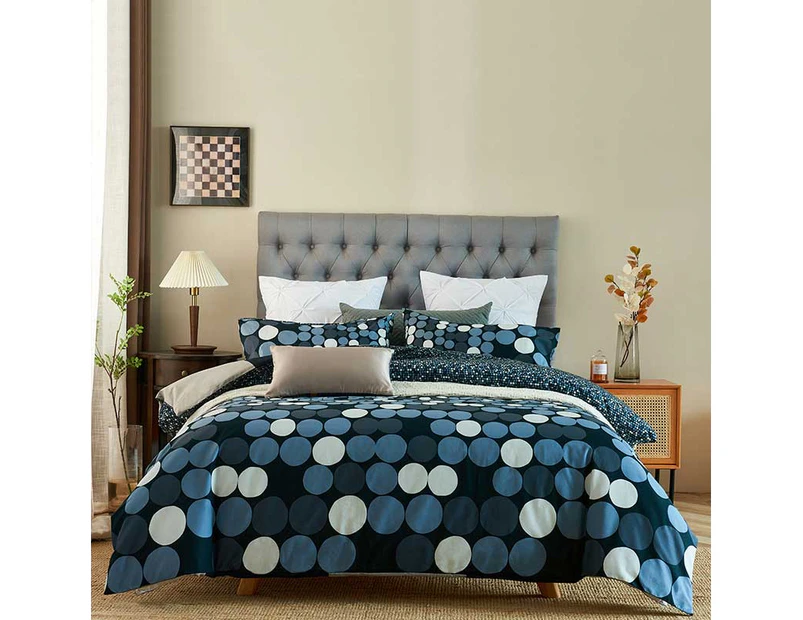 100% Cotton Dots Pattern Quilt Doona Duvet Cover Set