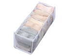 7 Grids Mesh Foldable Clothes Storage and Drawer Organizer - White