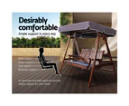 Wooden Swing Chair Garden Bench Canopy 3 Seater Outdoor Furniture