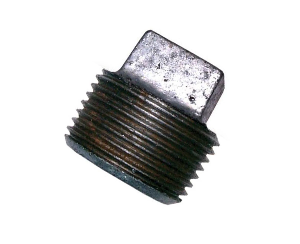 Galvanised Malleable Square Head Plug 32mm (1 1/4 Inch BSP)