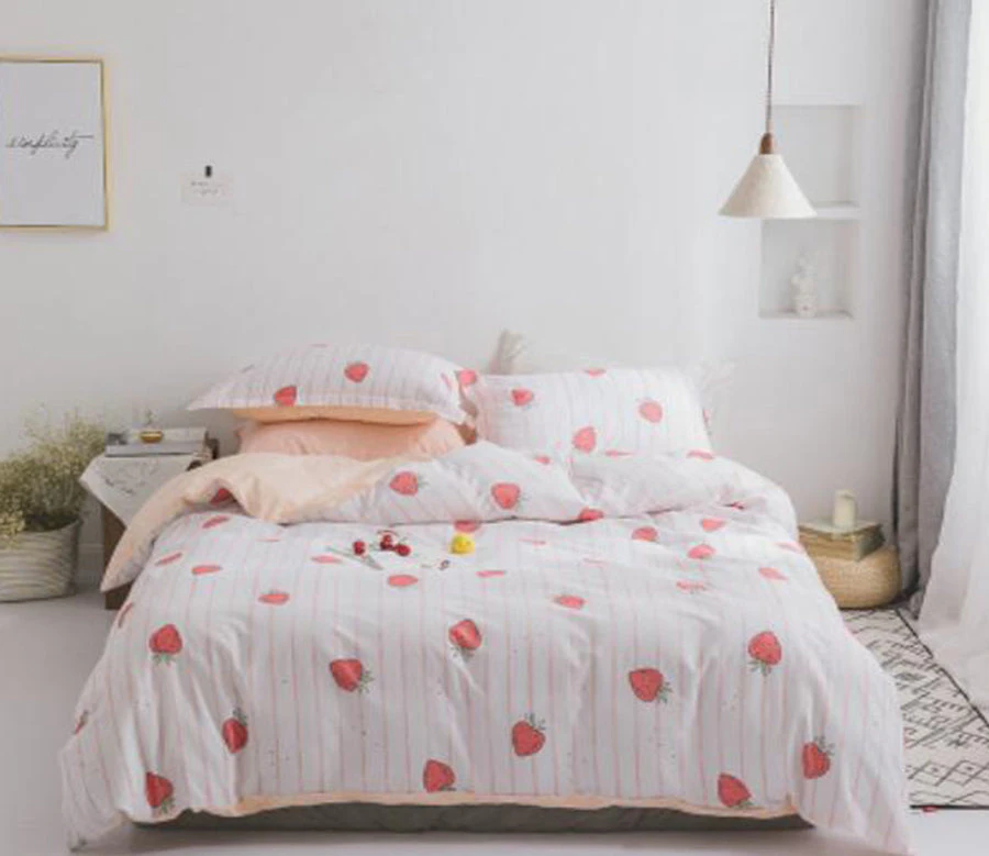 3D Strawberry 20344 Quilt Cover Set Bedding Set Pillowcases Duvet Cover KING SINGLE DOUBLE QUEEN KING