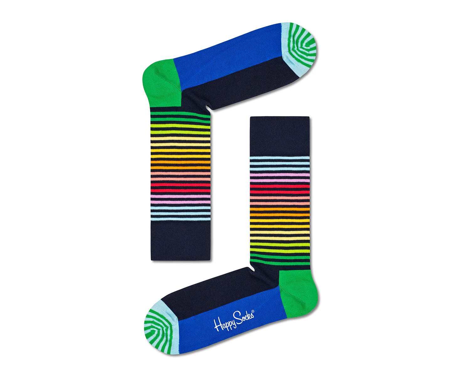 Half Stripe Sock Black/Multi