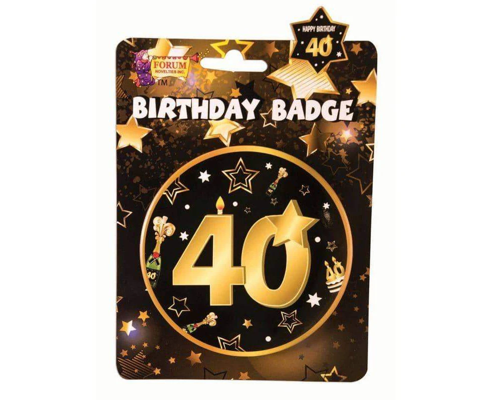 40th Birthday Badge