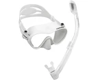 Cressi F1 Mask + Dry Snorkel MS Set - White