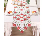 Bestier Christmas Doily Embroidered Table Runner Home Decorations-White