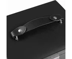 SONGMICS Lockable Jewelry Storage Organiser Drawer with Mirror Jewellery Box - Black