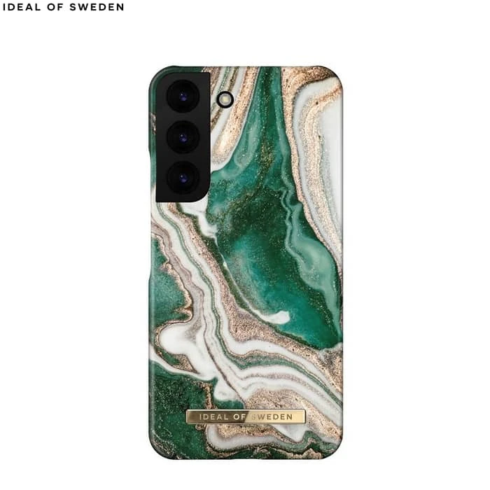 Ideal of Sweden S22 Phone Case for Samsung Galaxy Fashion Golden Jade Marble