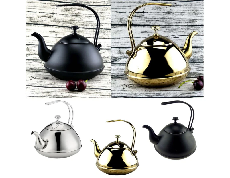 2L Stainless Steel Tea Coffee Kettle Coffee Induction Stovetop Water Silvery