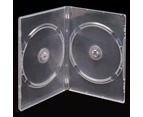 25 x Double Clear 14mm Quality CD / DVD Cover Cases - Standard Size DVD case