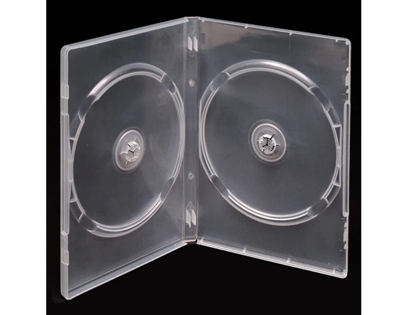 25 x Double Clear 14mm Quality CD / DVD Cover Cases - Standard Size DVD case