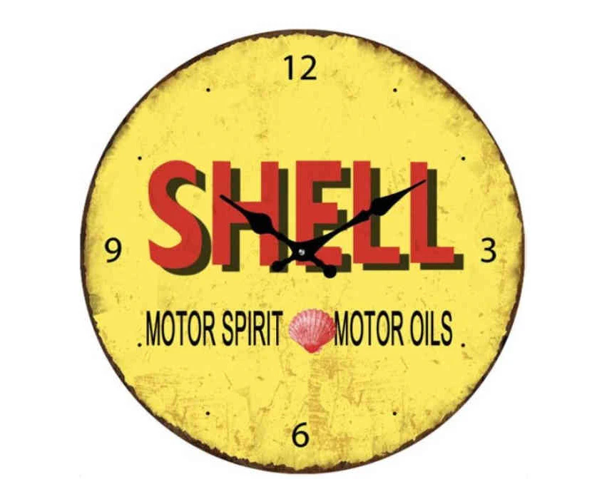 Shell Glass Clock 17cm